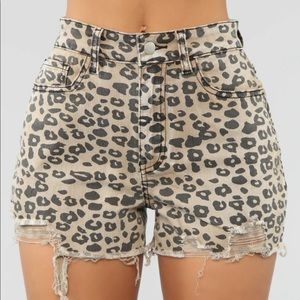 Fashion nova Wild Side Printed Denim Shorts